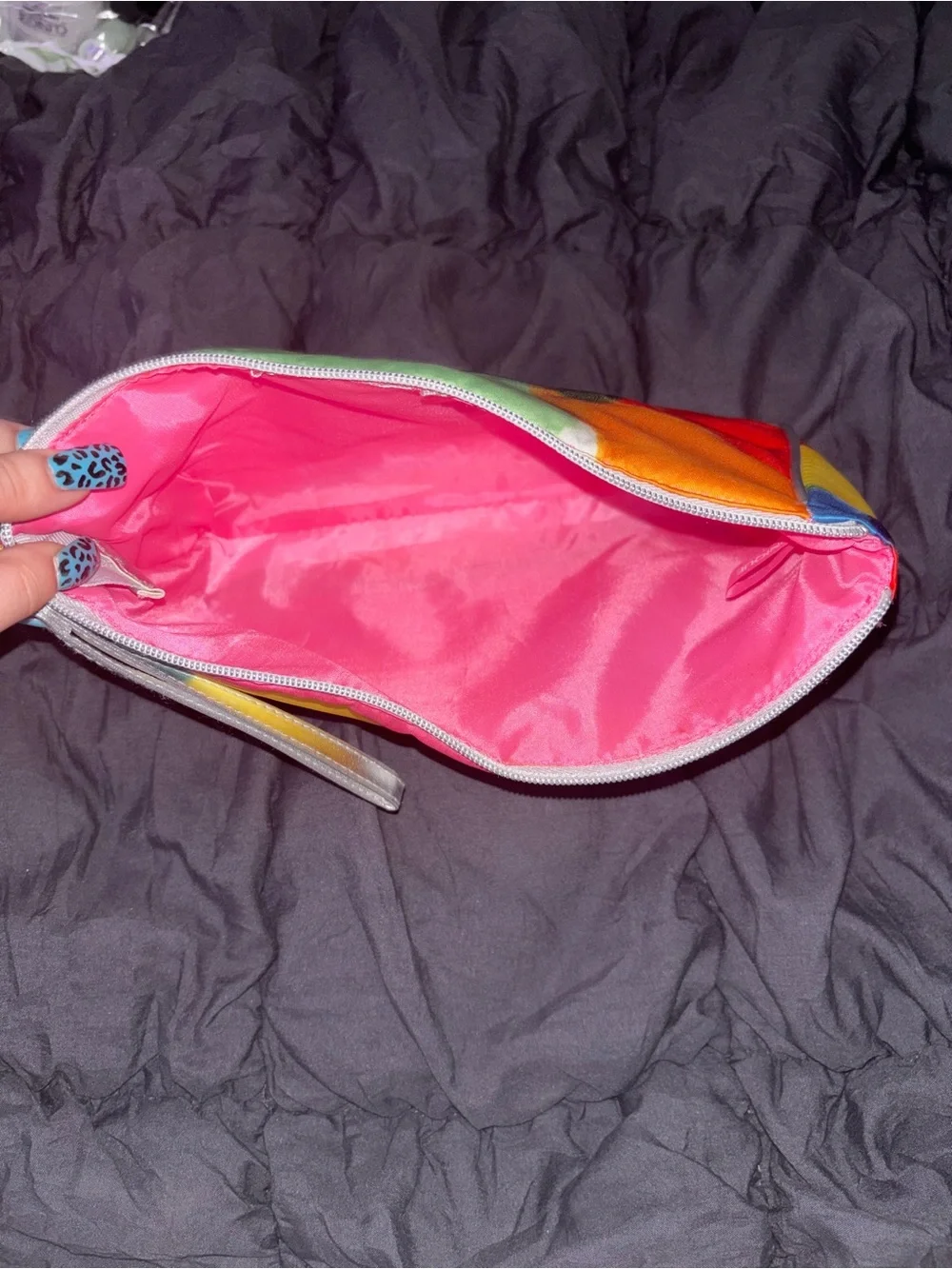 Clinique Colorblock Satin Wristlet Pouch - Multicolor